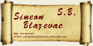 Simeon Blaževac vizit kartica
